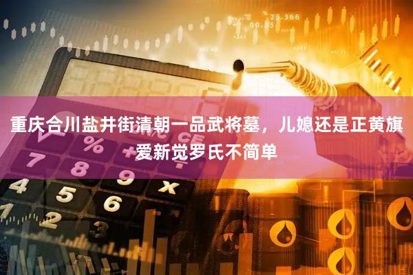 重庆合川盐井街清朝一品武将墓，儿媳还是正黄旗爱新觉罗氏不简单